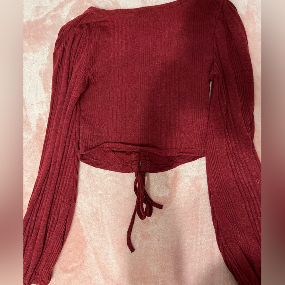 Red Crop Top - Picture 2 of 3